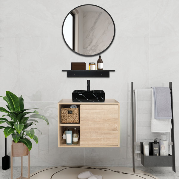RAYS 24'' Single Bathroom Vanity with Solid Surface Top with Mirror ...